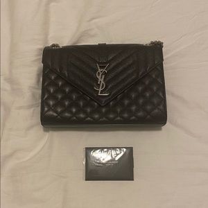 Medium Saint Laurent Quilted monogram leather bag